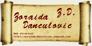 Zoraida Dančulović vizit kartica